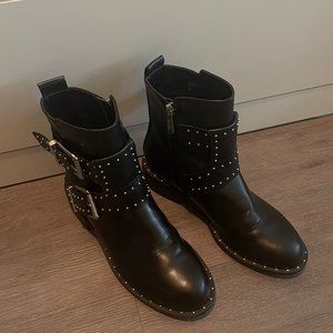 Charles by Charles David Black Buckle Booties